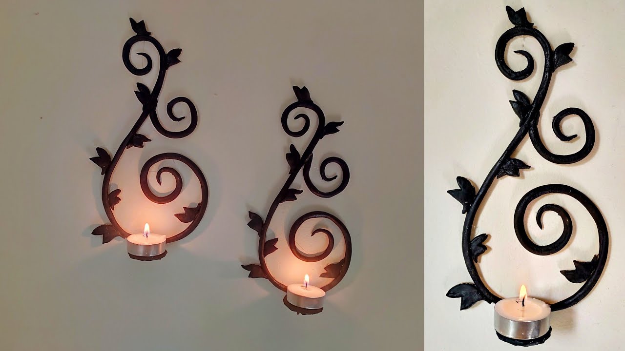 Wall Mounted Candle Holder | Newspaper craft | Unique Craft | Best Out Of Waste | Lockdown Craft