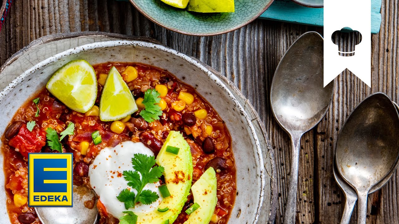 Chili sin Carne Rezept | Vegetarisches Chili mit Quinoa | EDEKA