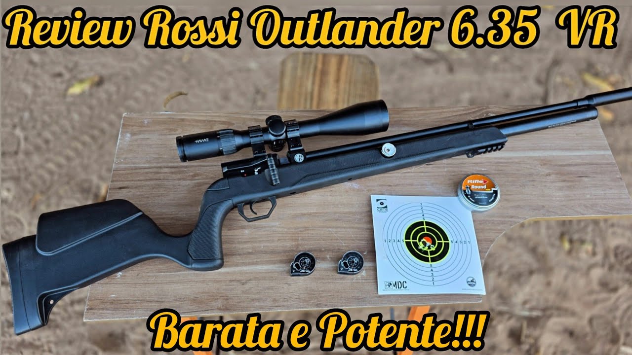 REVIEW LAN&Ccedil;AMENTO ROSSI OUTLANDER VR 6.35mm AGRUPAMENTO E ALVOS DIVERSOS EM LONGA DISTANCIA