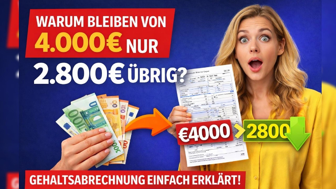Warum bleiben von 4.000€ nur 2.800€ übrig? Gehaltsabrechnung einfach erklärt!