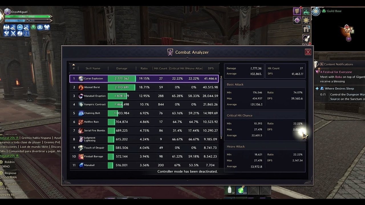 Throne And Liberty Invocator 14M in 1min - Dummy Test (FULL BUFF) SECRET ORDER (VEILED CONCORD)