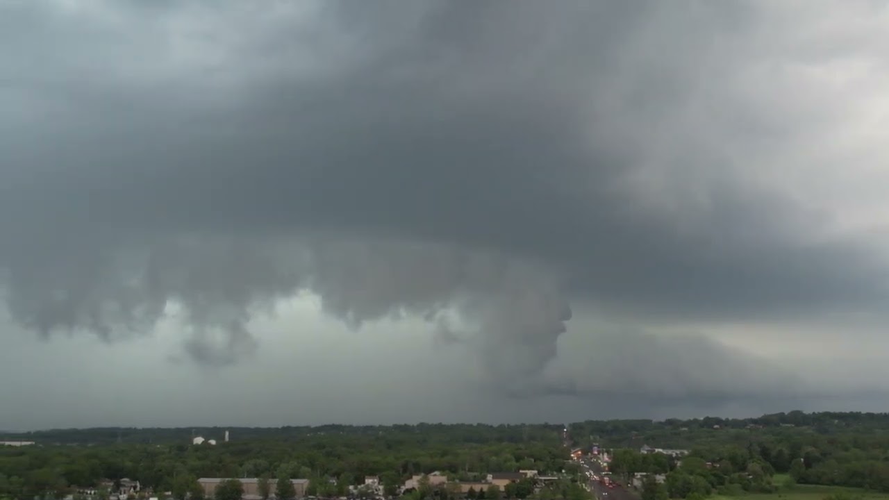 05-20-2022 Hatfield PA Drone View of Severe Thunderstorm