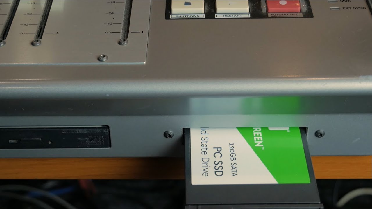 Roland VS-2400 SSD mobile rack installation