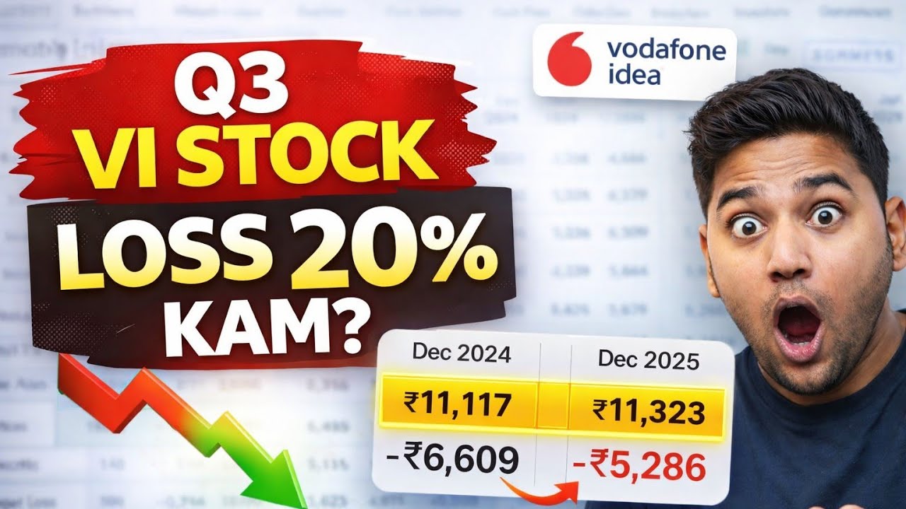 VI Stock Q3 Results Out 🔥 Loss Ghata Ya Nahi? | Vodafone Idea Analysis, OMG 😱