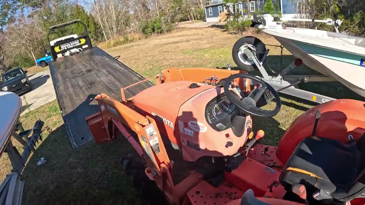 Picking up a tractor for a customer ￼