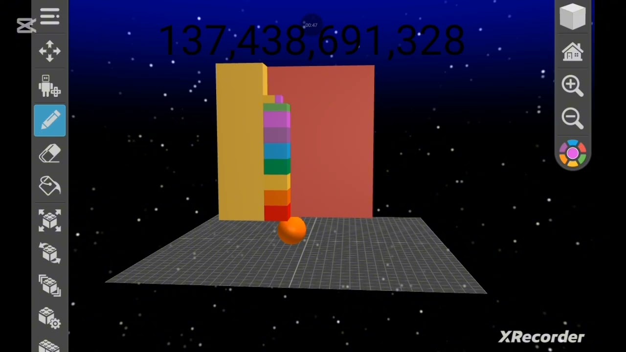 Number blocks perfect numbers  but recreated in draw bricks