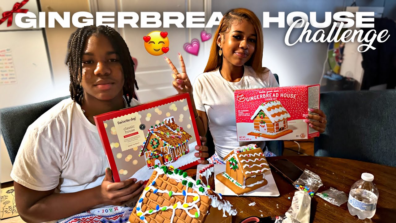Making Gingerbread Houses With My Girlfriend…It Got Messy 😂