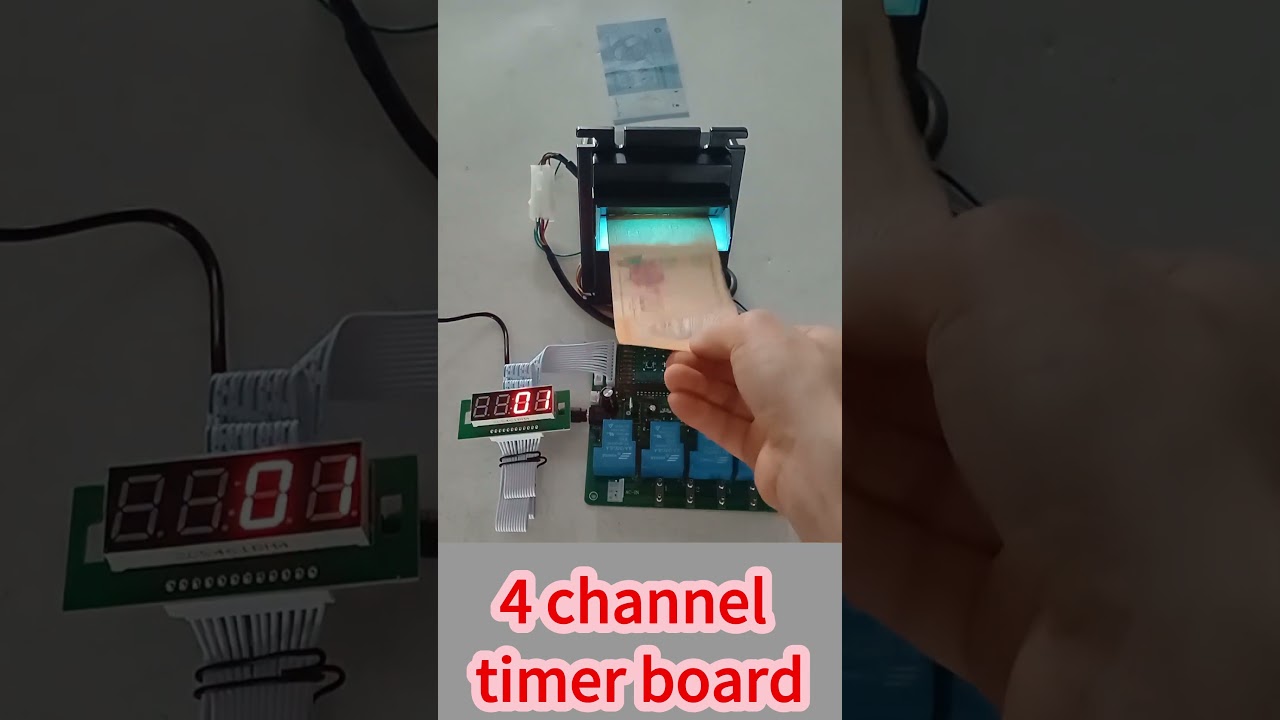 Bill Operated 4 Channel Timer Board with Banknotes Bill Acceptor