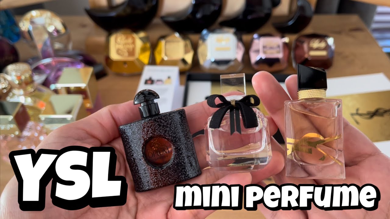 YSL mini perfume unboxing | cute tiny Yves Saint Laurent EDP | mini fragrance collection