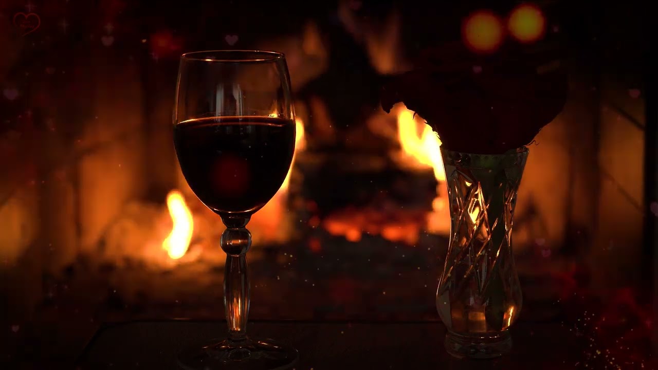 Romantic Music for Love Night❤️Crackling Fireplace & Love Making Music 3 Hours, Wine and Chill Music