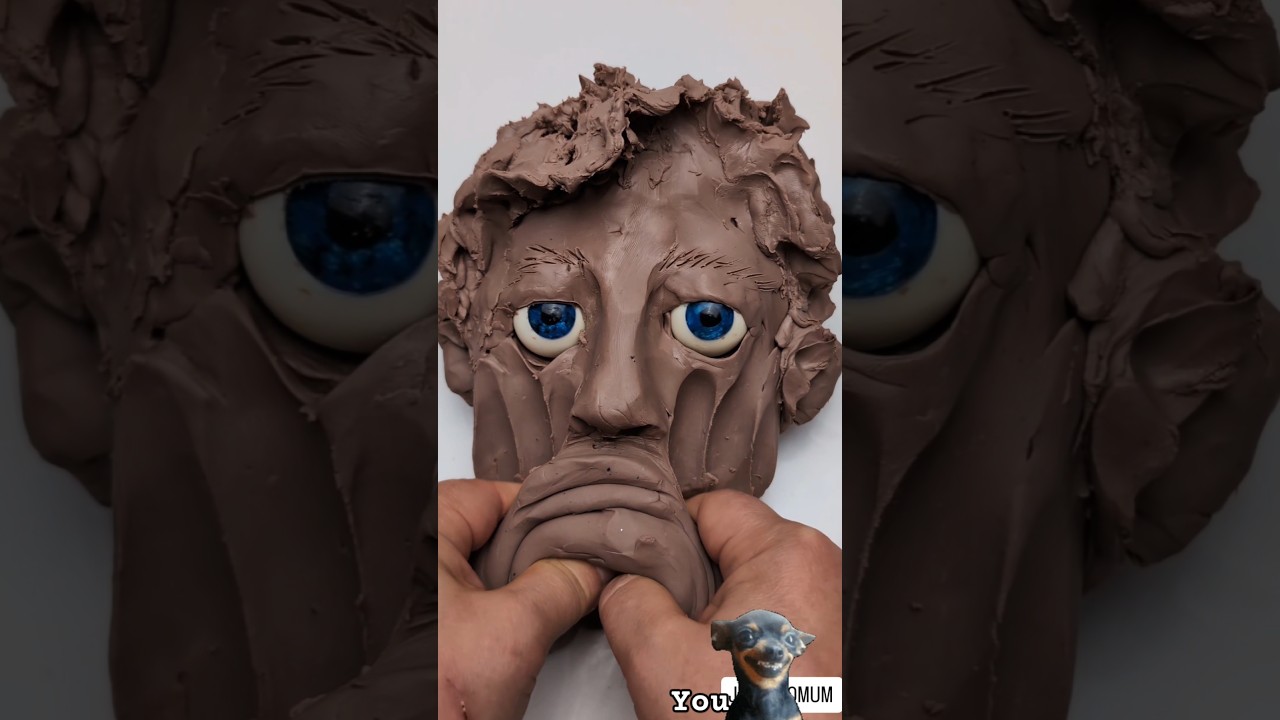 Sculpting Face #clay #face