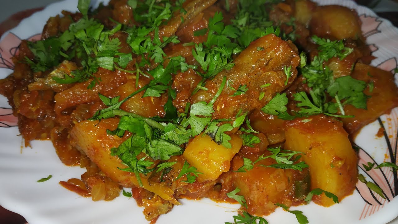 Bomil badata subji konkani style very simple and quick recipe