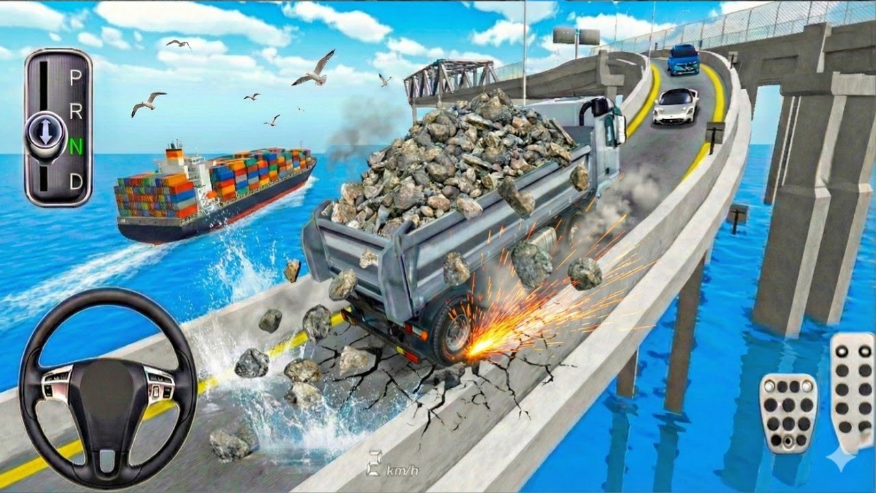 New Dump Concrete Truck parking in Highway Construction site#2 🚧–3d driving class new update#car 