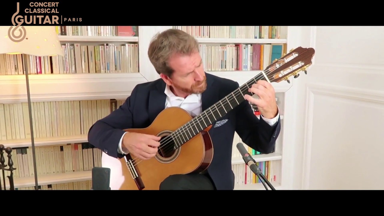 Ludovic Michel plays  Milonga de mis Amores Little Library Concert Tango guitar