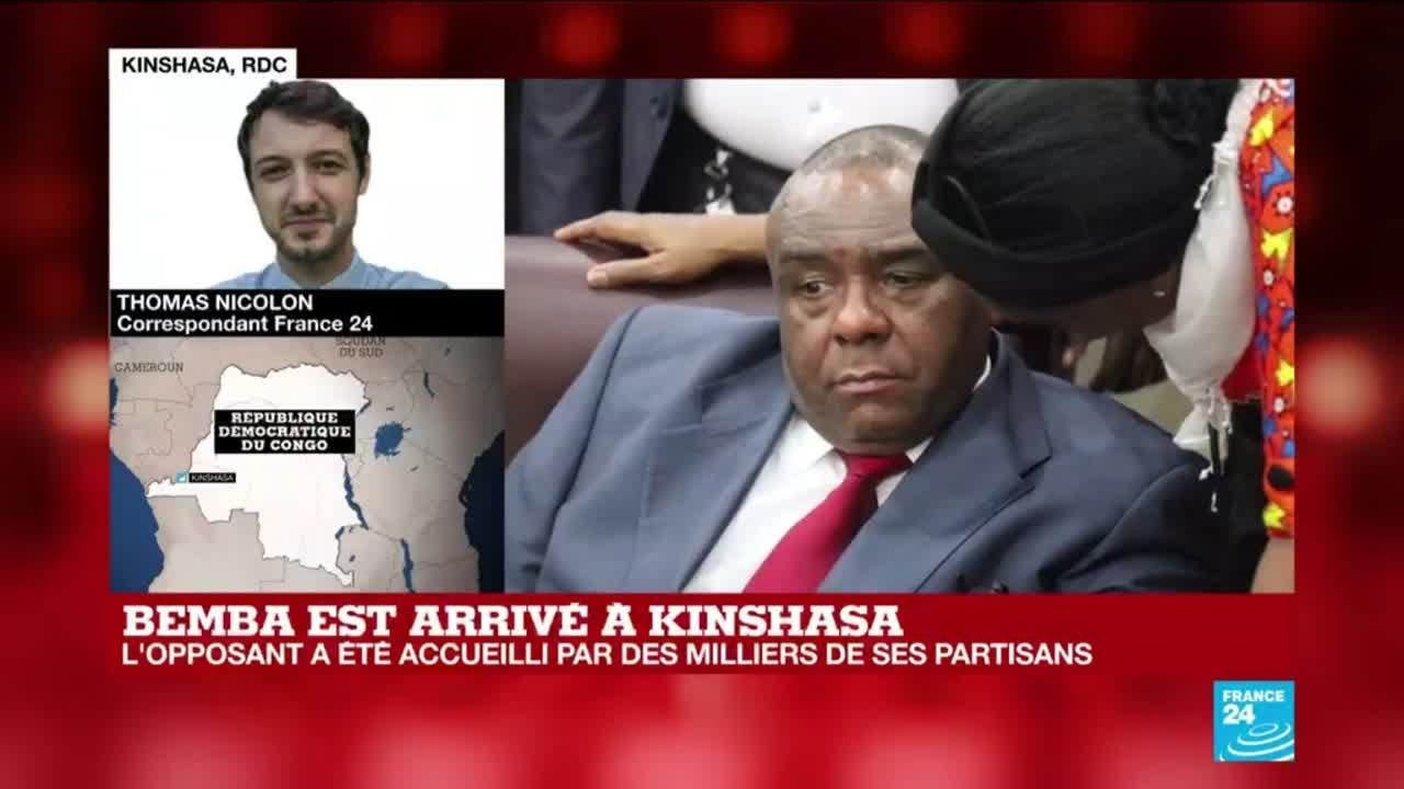 Jean-Pierre Bemba de retour en RDC où il veut être candidat à la présidentielle