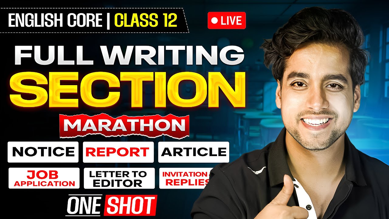 All Writing section in one shot english class 12 | cbse 2025 english class 12 by Rahul Dwivedi