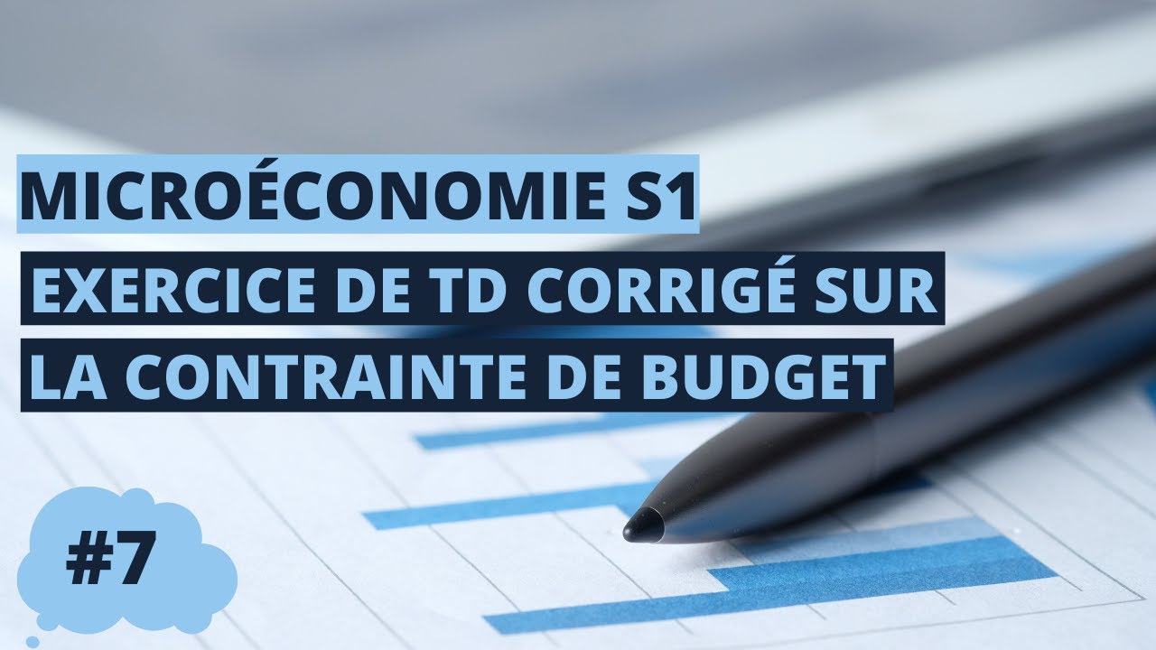 Exercice de TD corrigé sur la contrainte budgétaire - microéconomie S1