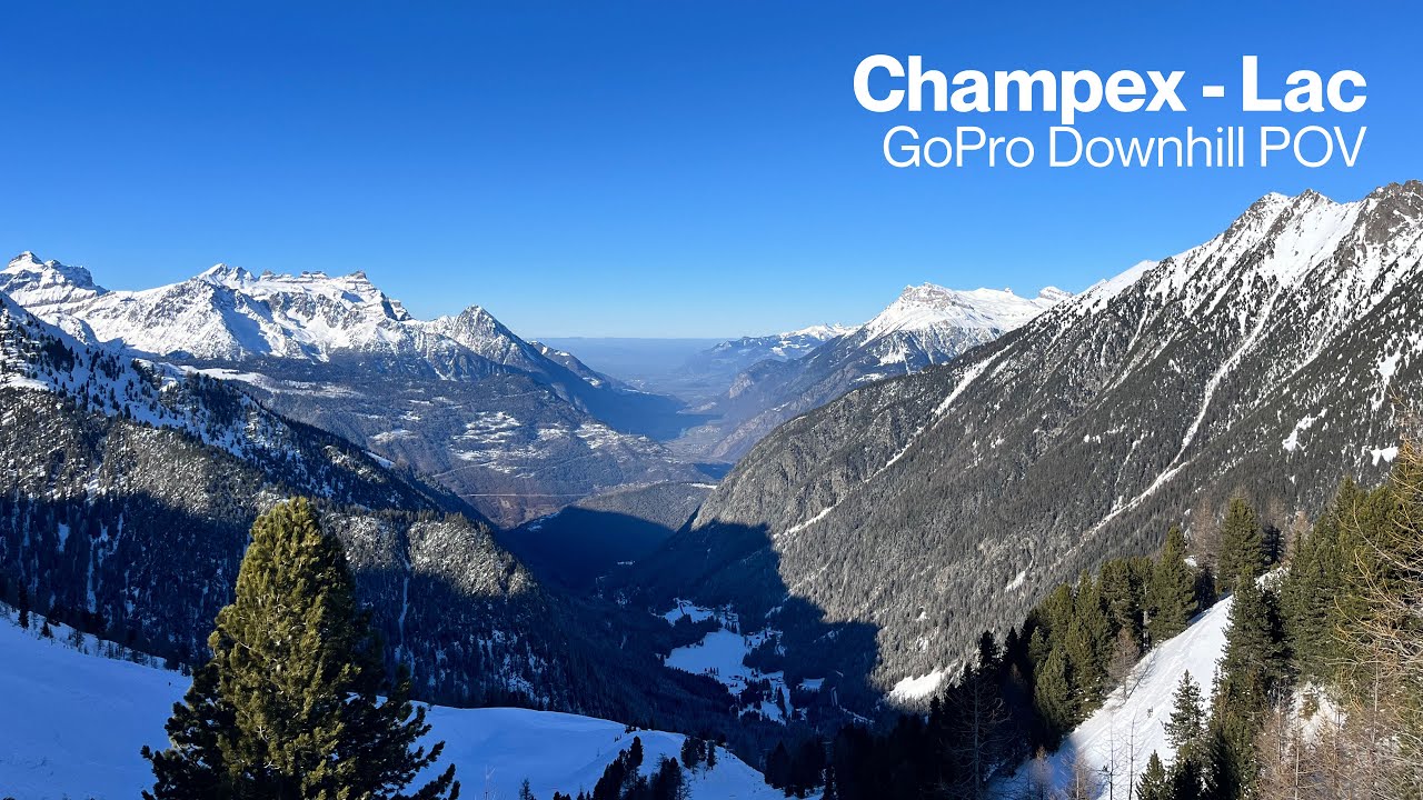 Downhill Skiing in Champex - Lac, Switzerland