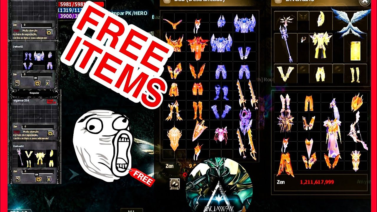 REGALANDO ITEM FULL +15 Mu AwaY | FREE ITEMS