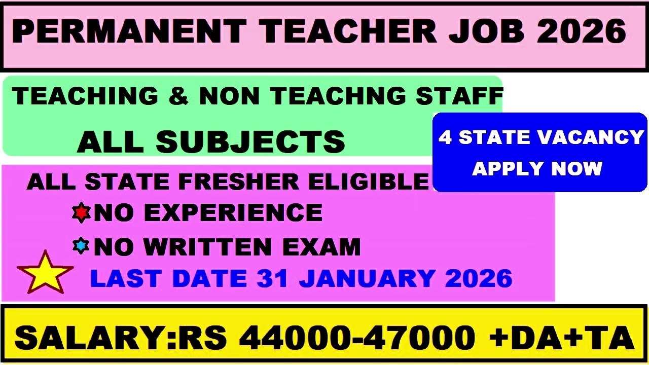 Army School Permanent Teacher Vacancy 2026 | Salary ₹46,746 ✅ Apply Fast 🚨