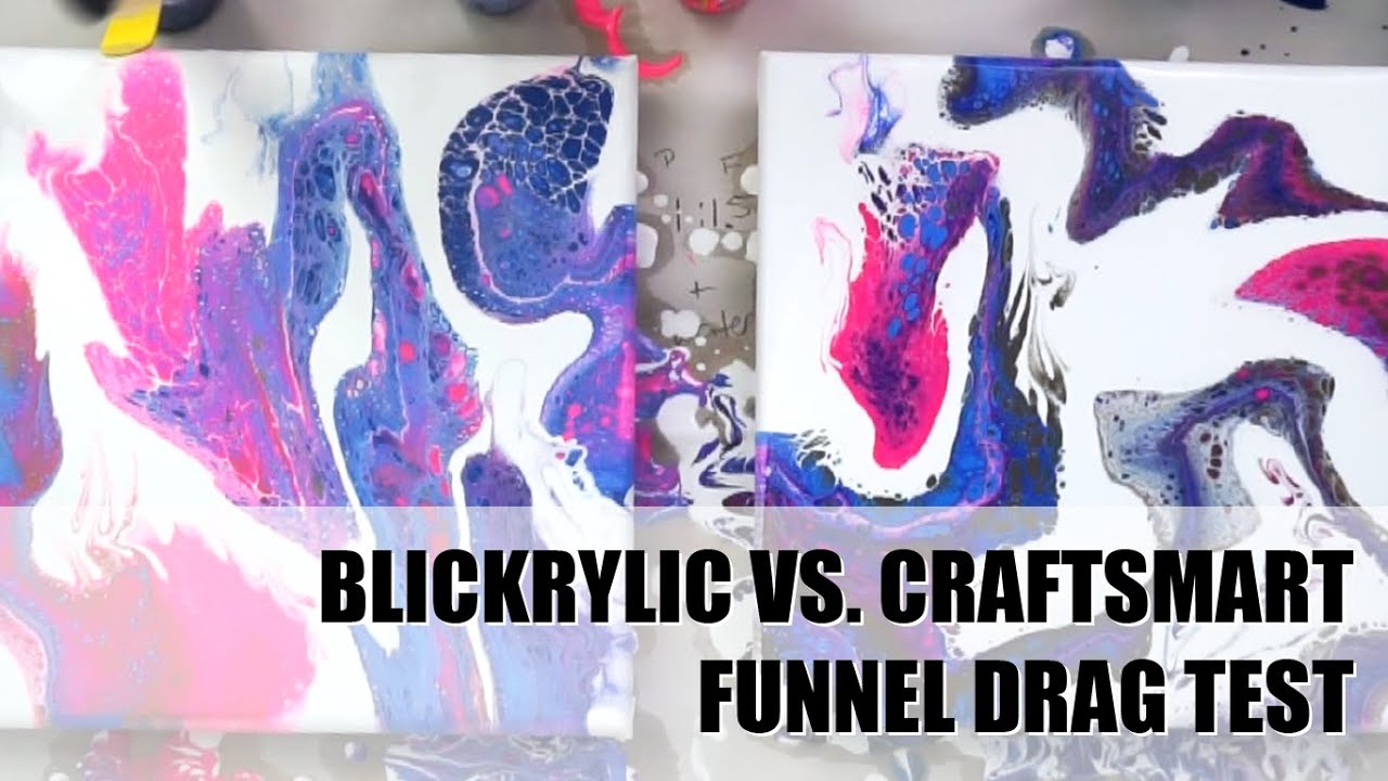 Blickrylic vs Craftsmart for fluid painting - Funnel Drag Technique - Which is best!?