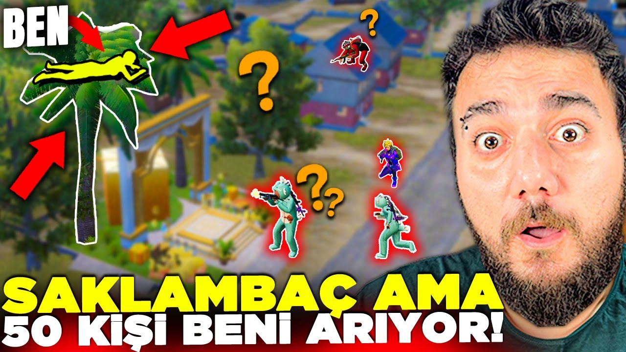 ÖYLE BİR YERE SAKLANDIM Kİ! SAKLAMBAÇ ama 50 KİŞİ BENİ ARIYOR !? PUBG Mobile