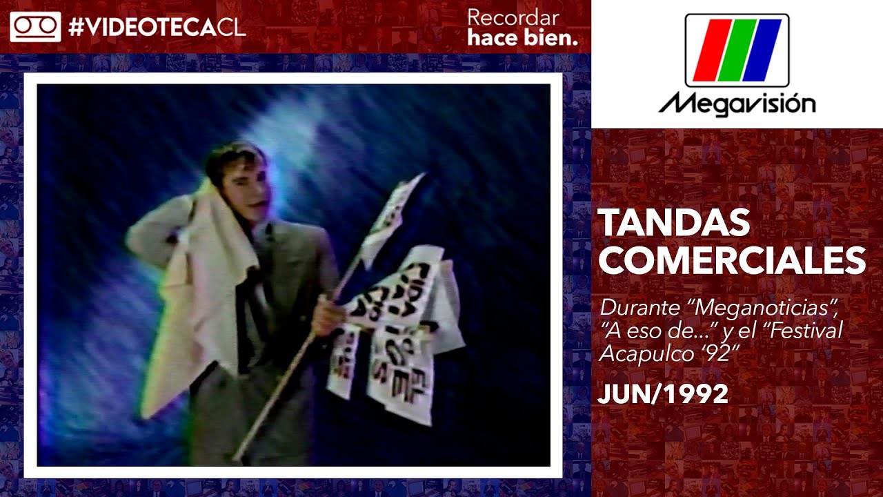 Meganoticias (extracto) + Tandas Comerciales Megavisión (7 de Junio de 1992)