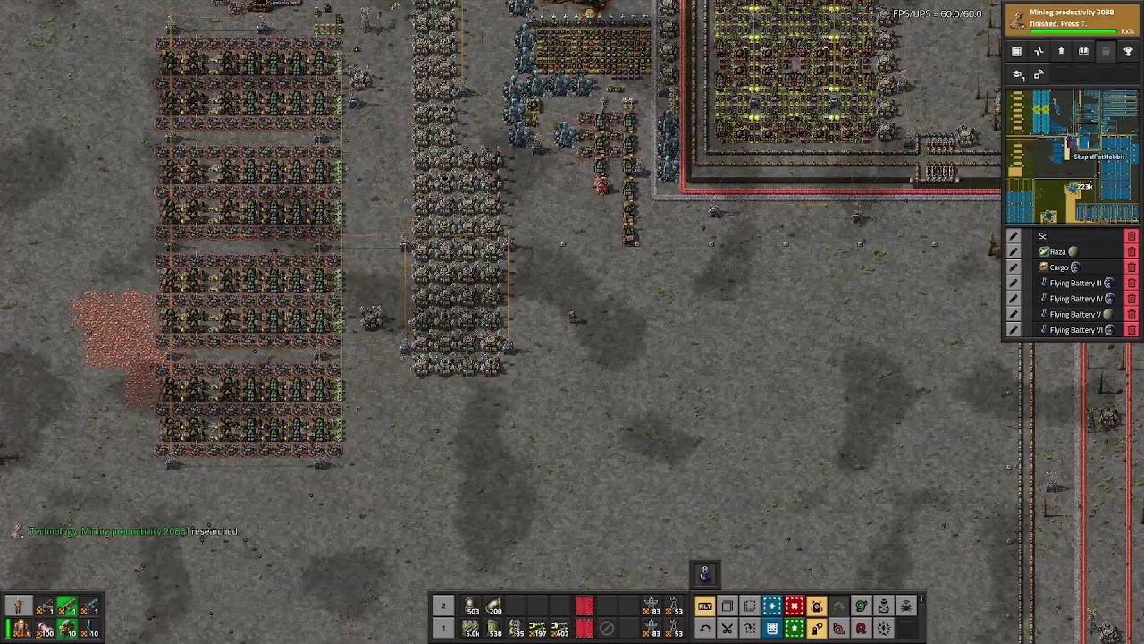 Factorio Megabase 2 - Day 34: 4m spm today or bust PART DEUX: BUST HARDER