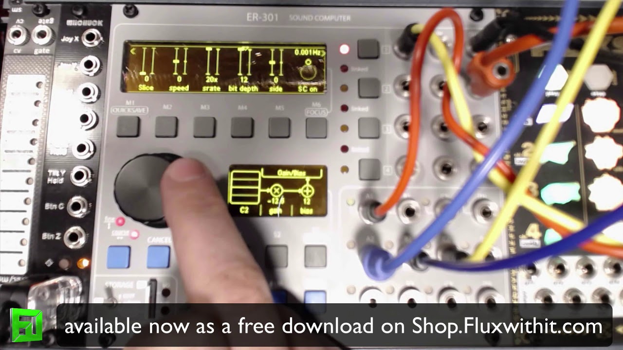 FluxFi SC Sampler custom unit for ER 301 eurorack module