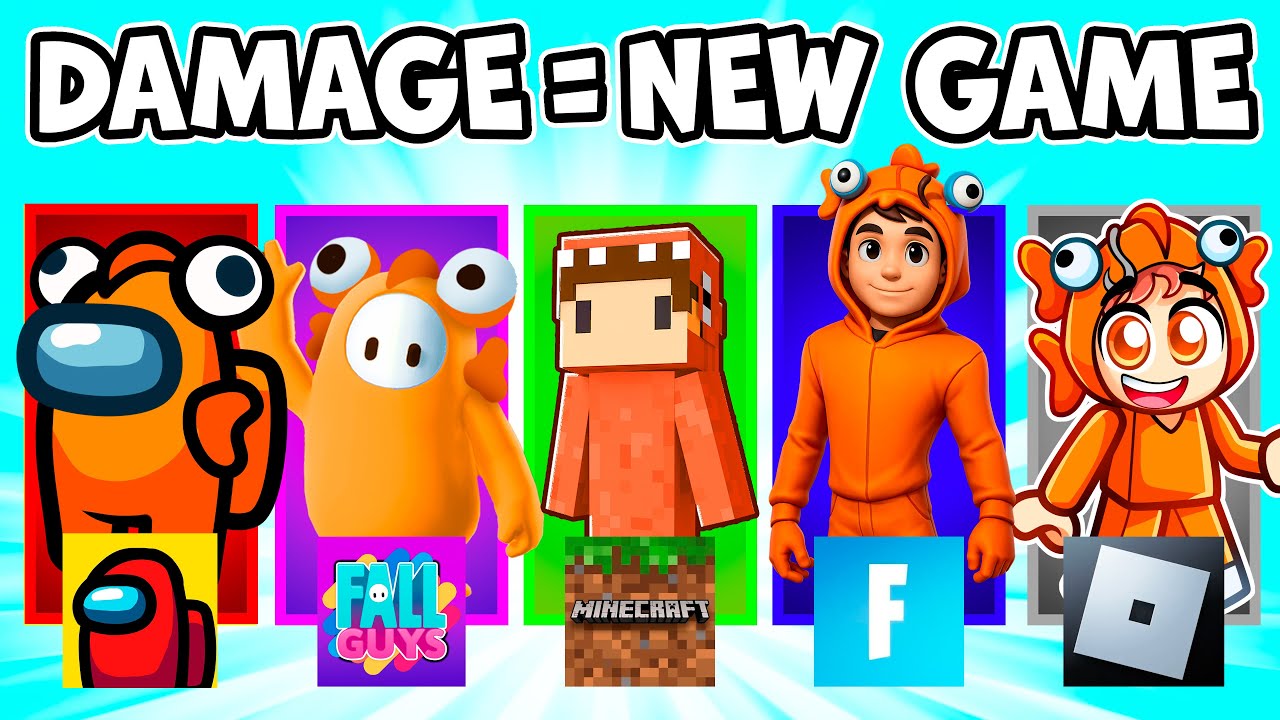 Minecraft, But If I Take Damage I Switch Games