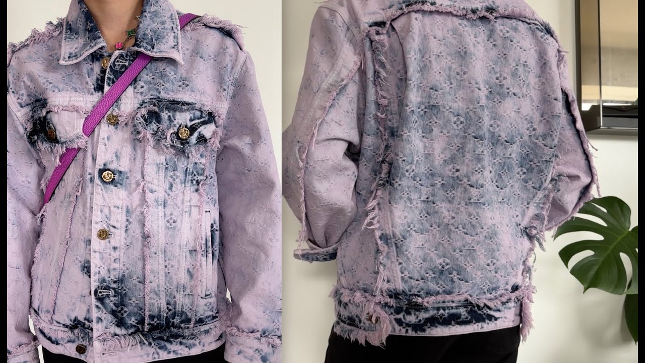 Louis Vuitton Mens Boyhood Monogram Fringe Denim Jacket #LVSS23