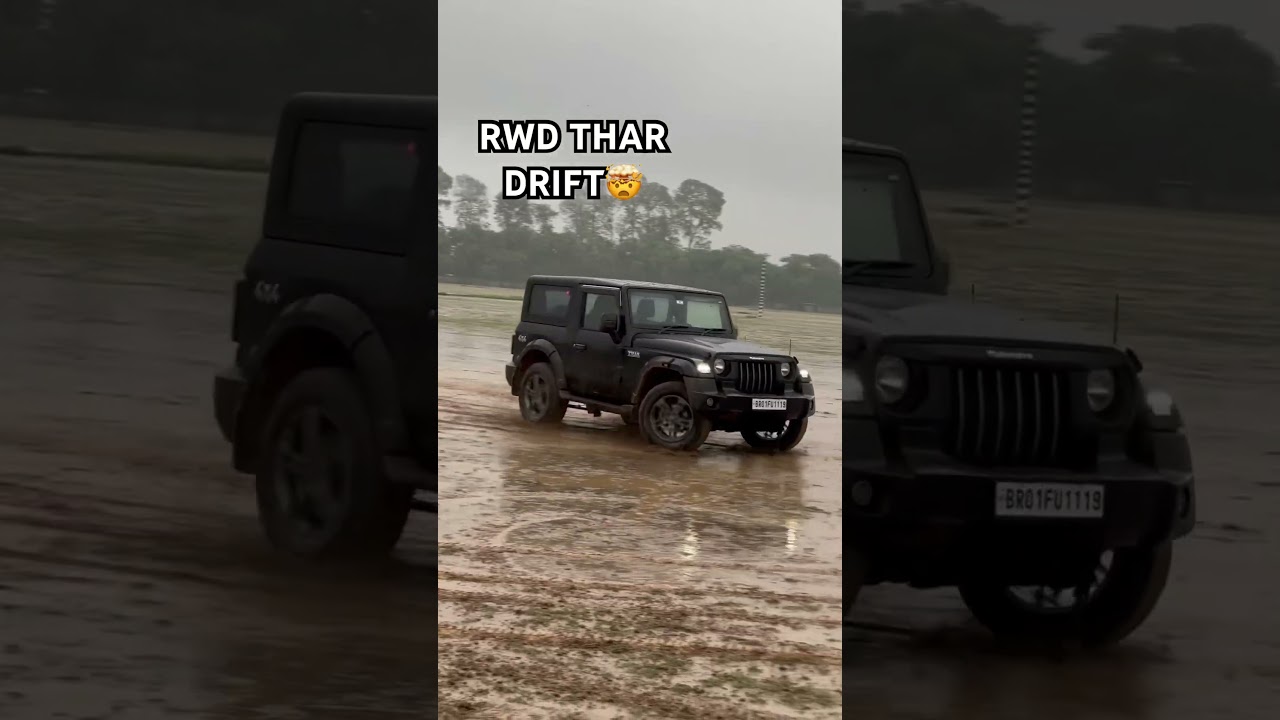 RWD THAR DRIFT🤯🤯 #thar #drift #offroad #stunt