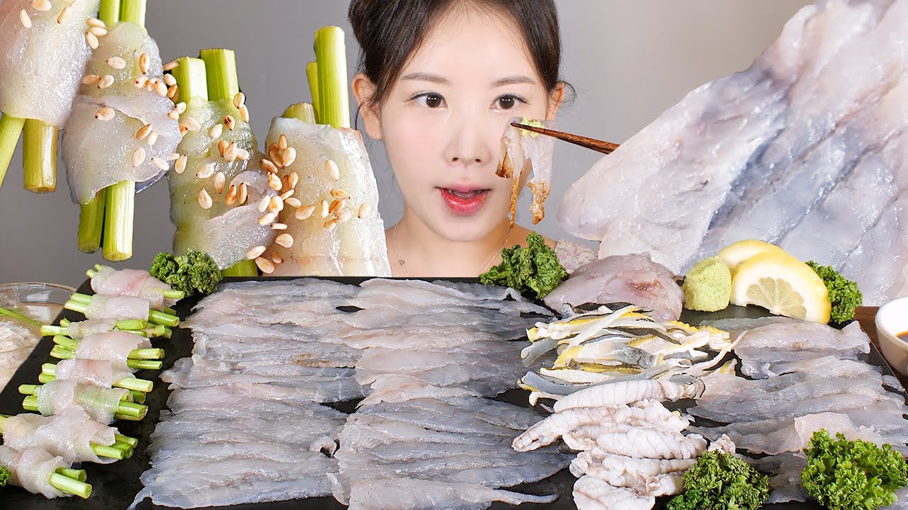 럭키비키🍀 두 번 먹은 복어🐡 복어회 황복회 복지리 먹방 Raw puffer fish [eating show] mukbang korean food