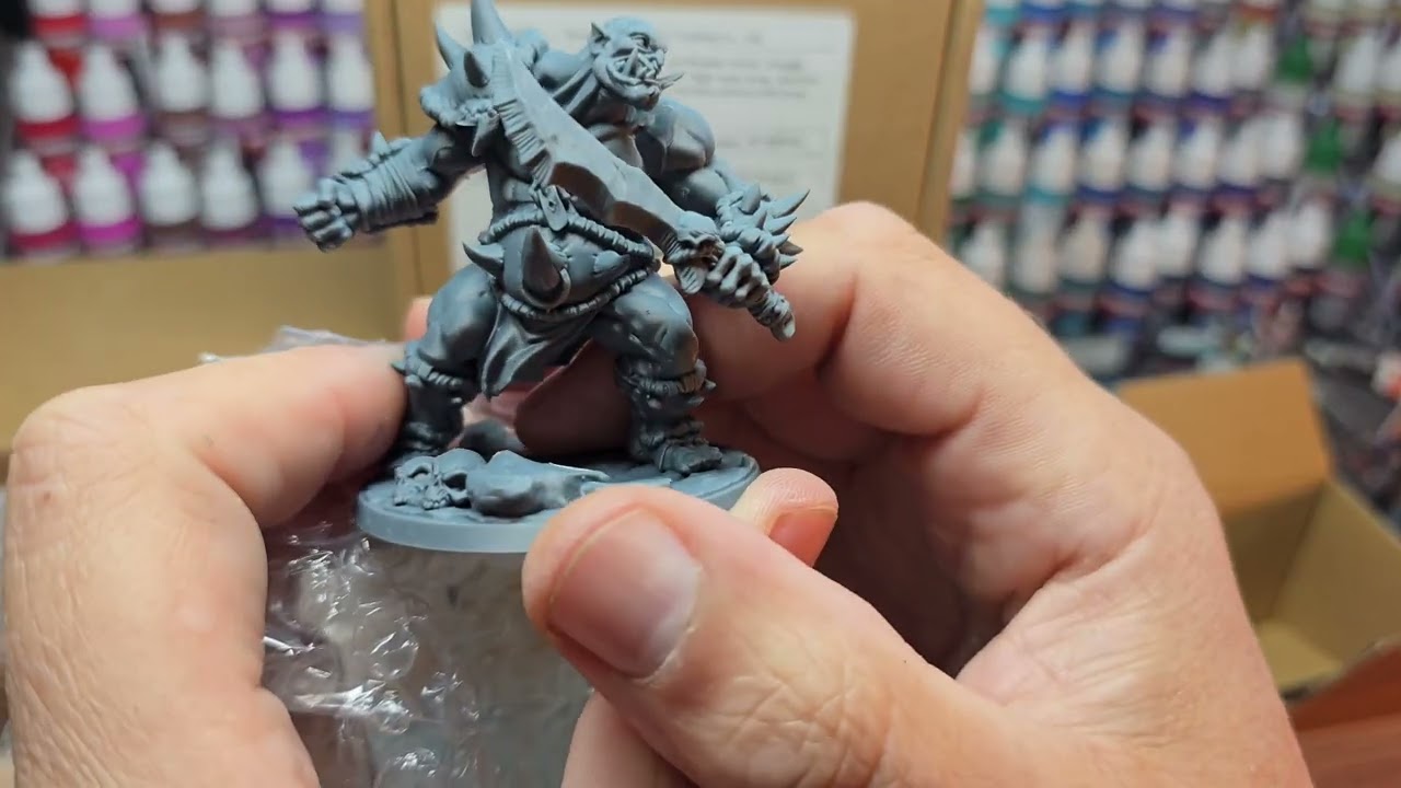 wargaming , roleplaying 3d printed miniatures from temu. unboxing