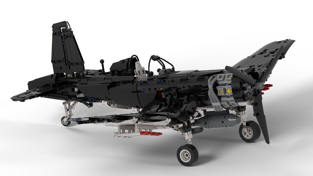 Lego MOC Vought F4U Corsair - functions showcase