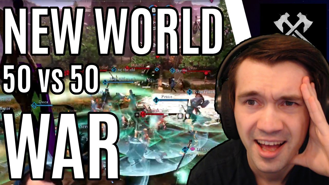 New World Gameplay: FACTION WAR! 50 vs 50 Player vs Player