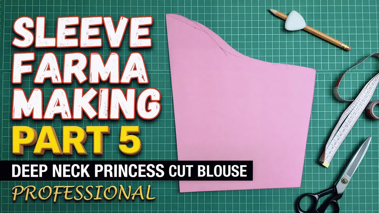 Sleeve Farma cutting step by step tutorial PART 5 #sleevecutting #BLOUSE #VIRAL #DIY #SEWINGTIPS 