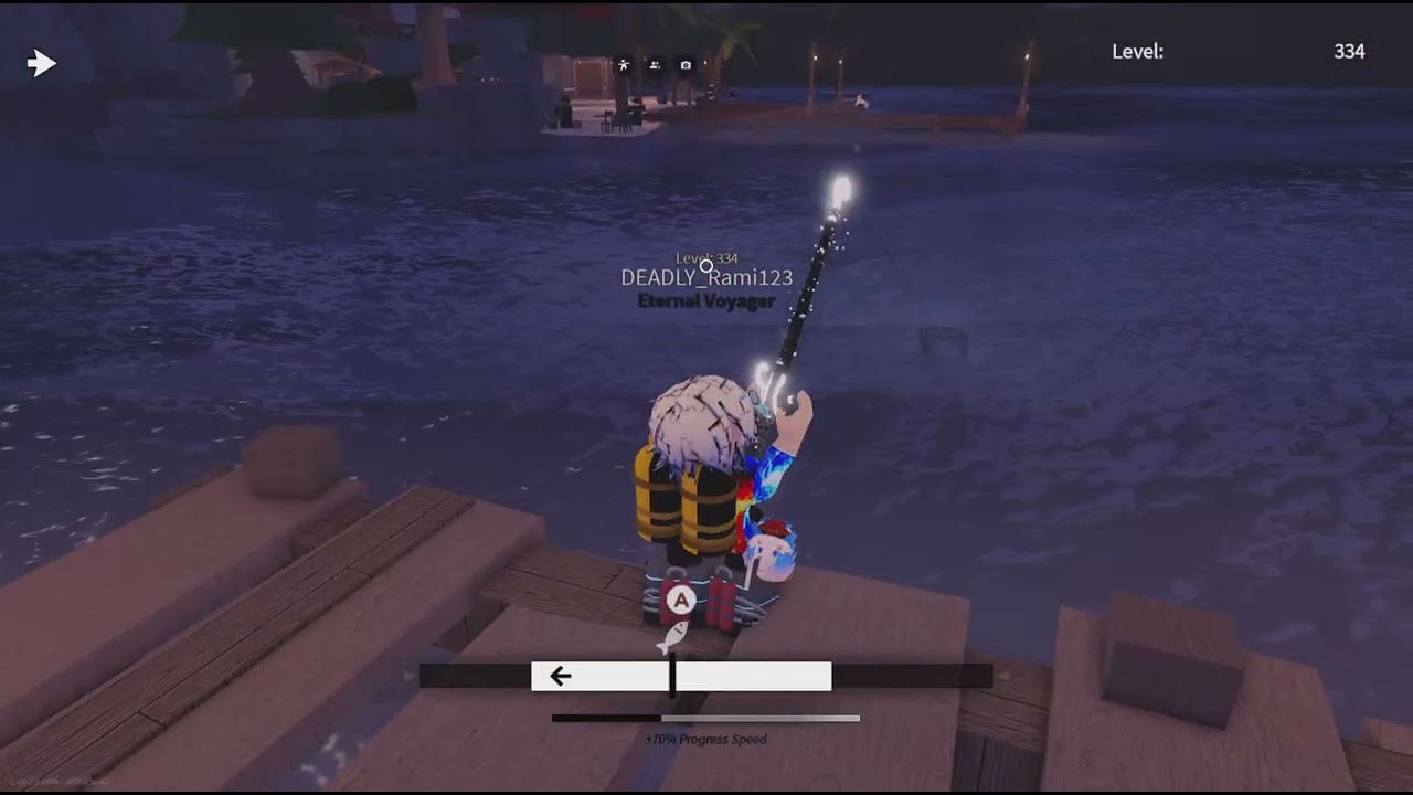Finding the random rod and fish.