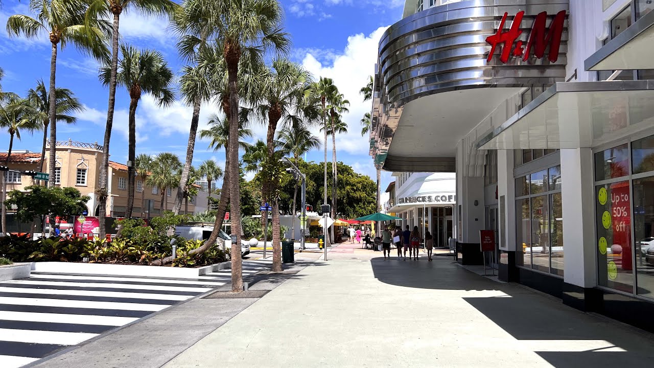 Lincoln Road South Beach Miami | Walking Tour from East To West Day Time