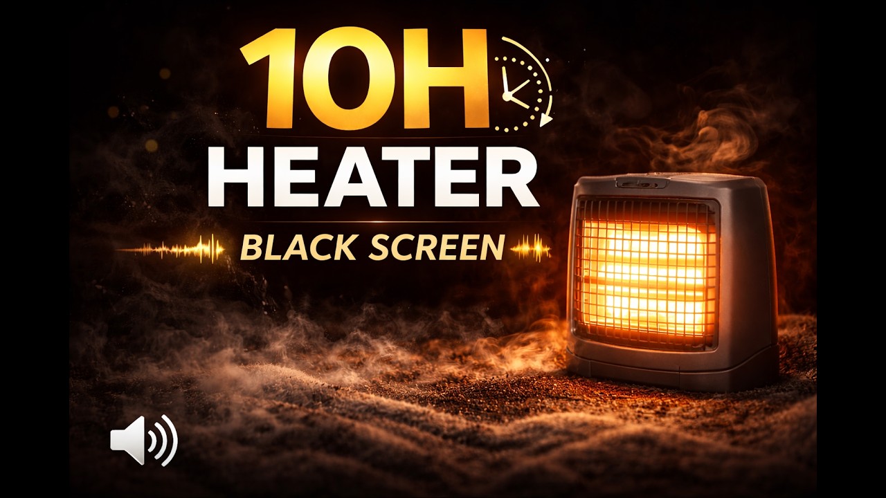 Heater Sound for Sleep (10 Hours) – Black Screen | Cozy White Noise