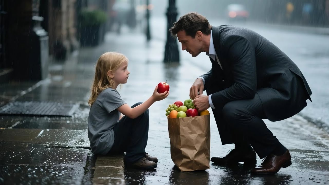 MILLIONAIRE OFFERS FRUIT TO STARVING GIRL—THEN SEES SOMETHING IN HER HAND THAT SHOCKS!
