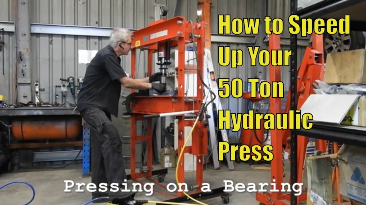 How to Speed Up Your 50 ton Hand Operated Press 3X with a 10,000 psi Air Operated Hydraulic Pump