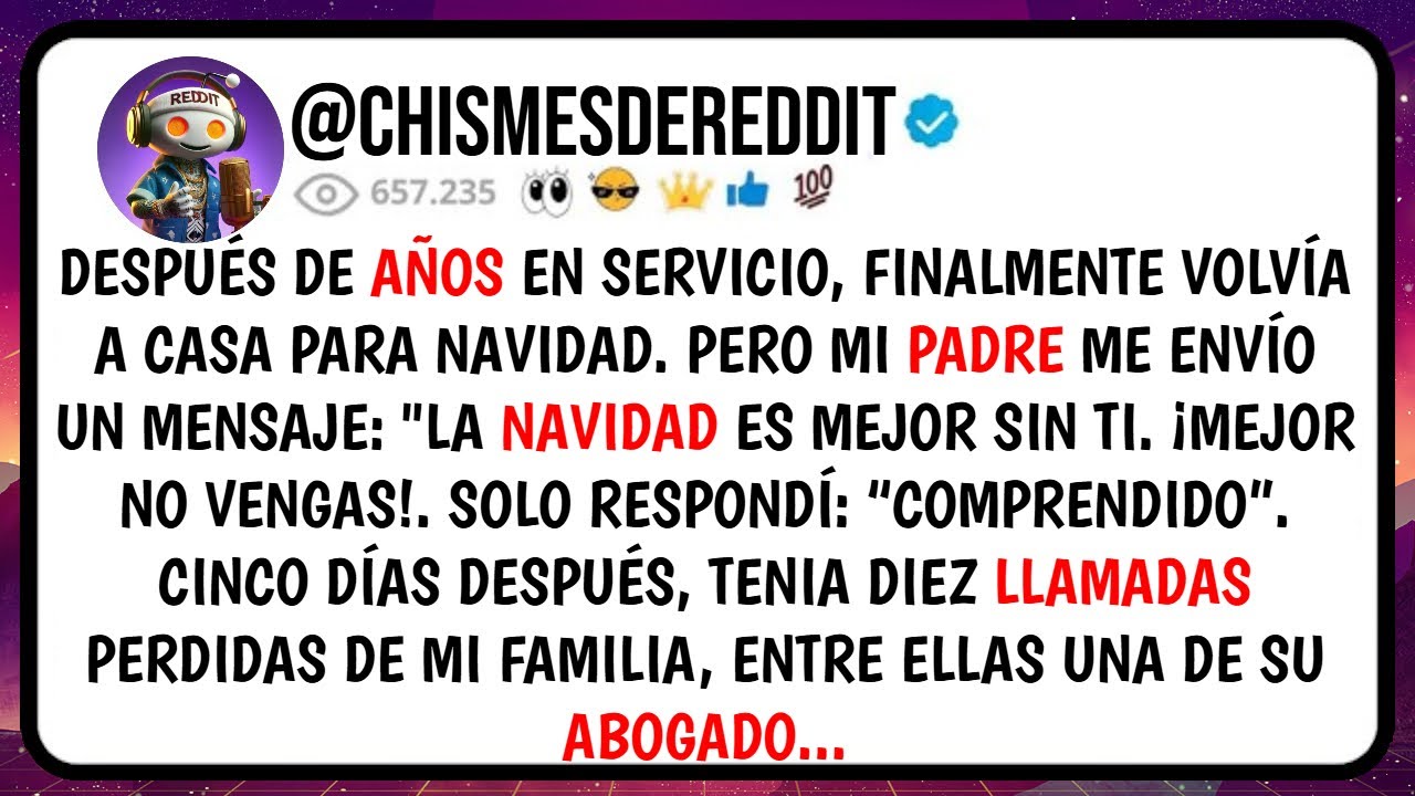 Después de AÑOS en Servicio, Finalmente VOLVÍA a Casa Para Navidad. Pero mi PADRE me Envío un...