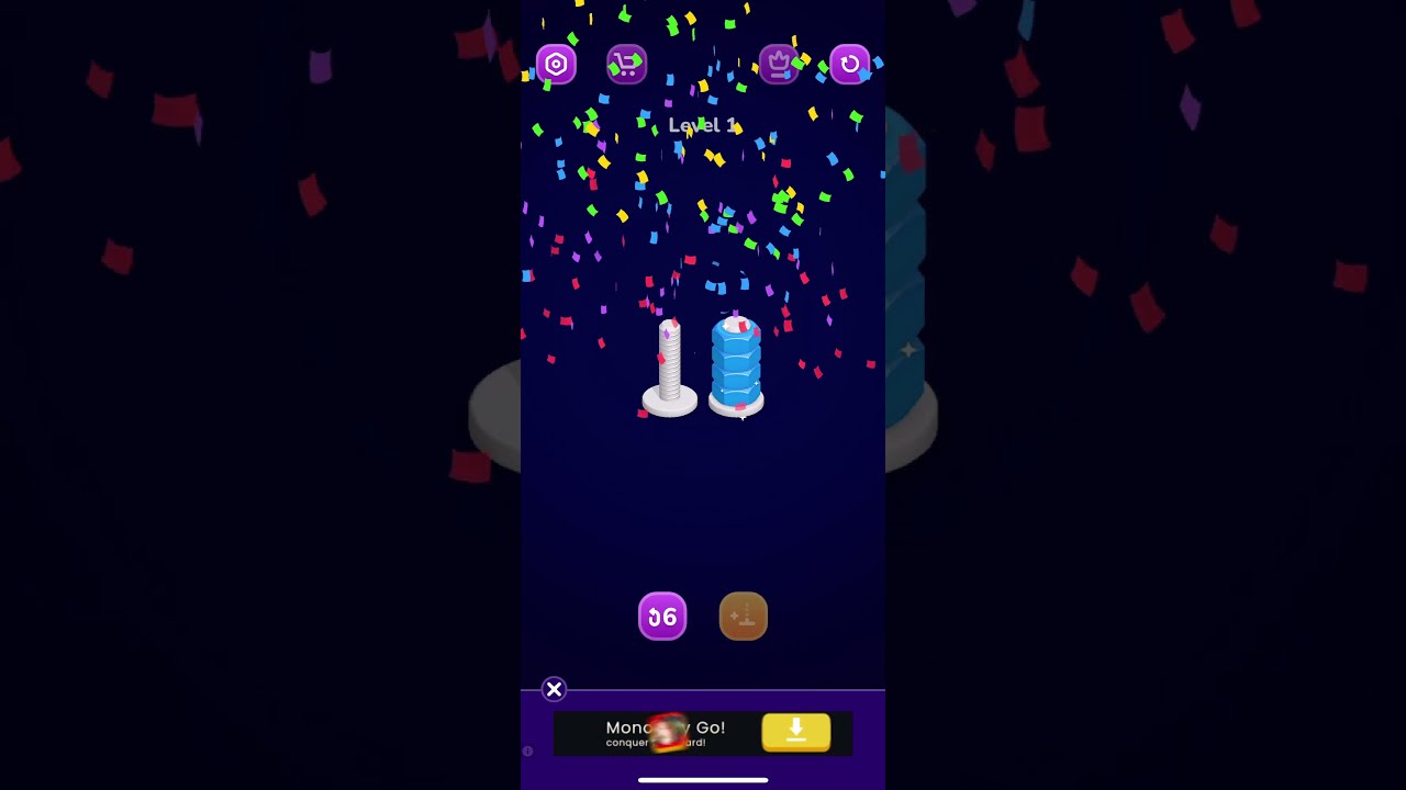 Nut Sort: Color Sorting Game | Level 1 | NO REVERTS #mobilegame #gaming  #gameplay