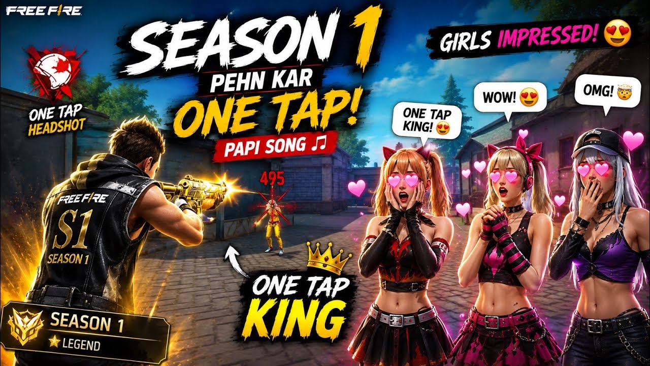 100% Accurate One Tap Headshots 😱 | Free Fire Papi Song Edit