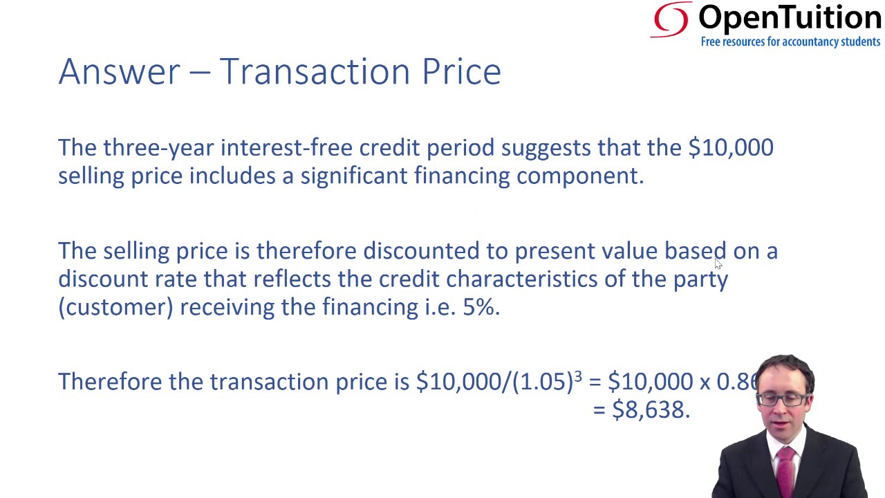 Revenue – transaction price - CIMA F2