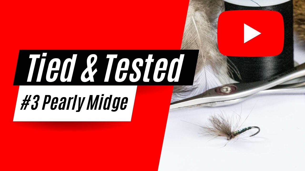Tied&Tested #3 Pearly Midge Fly Fishing Pattern for River and Lake Trout Fly Fishing.