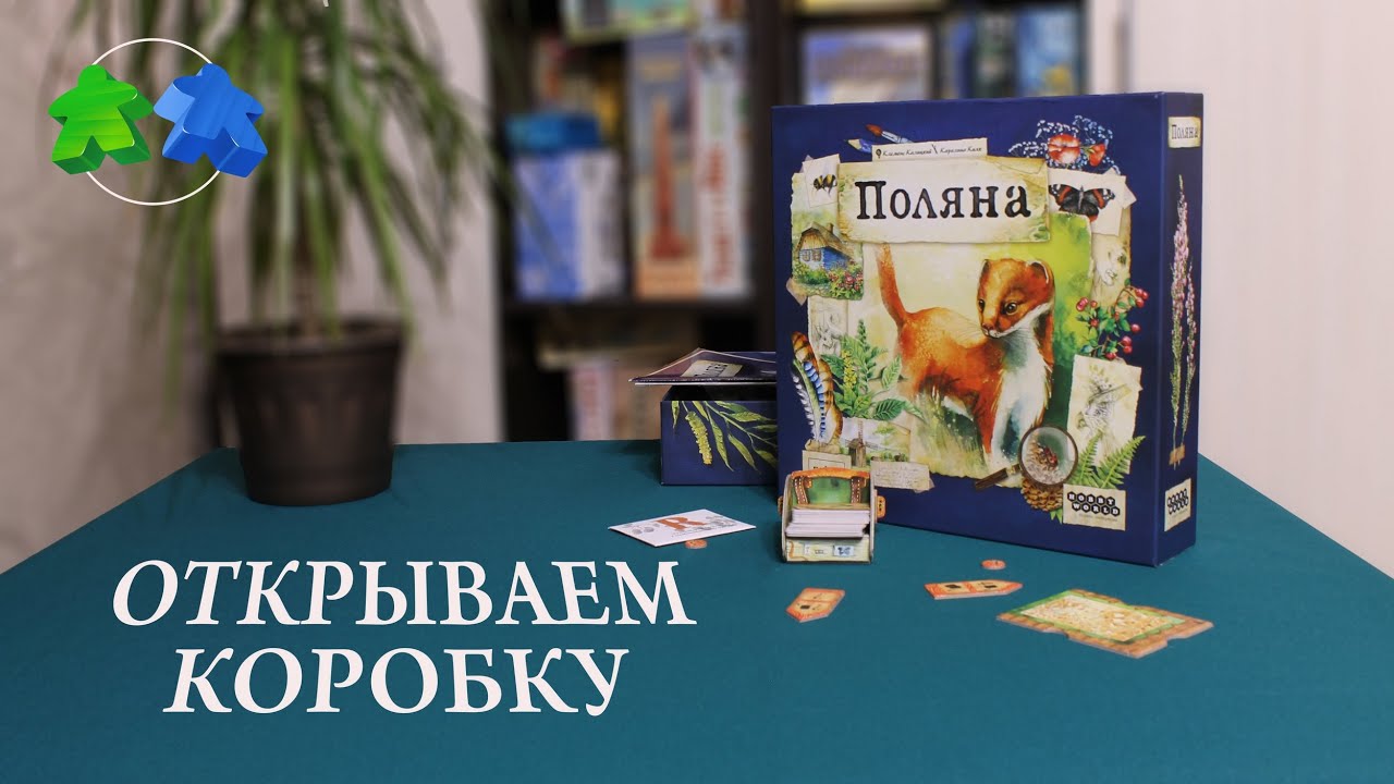 Поляна. Открываем коробку с настольной игрой. Meadow. Board game. Unboxing