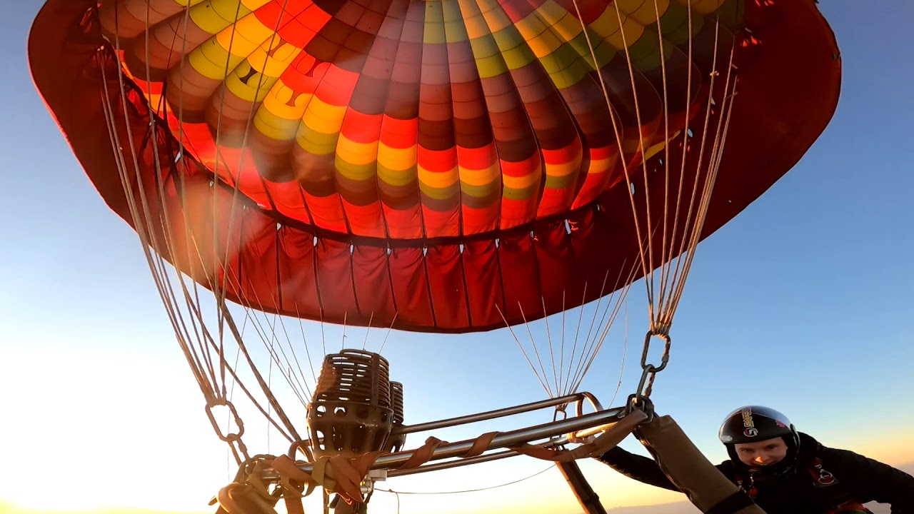 Hot Air Balloon Skydive at Sunrise over Skydive Arizona