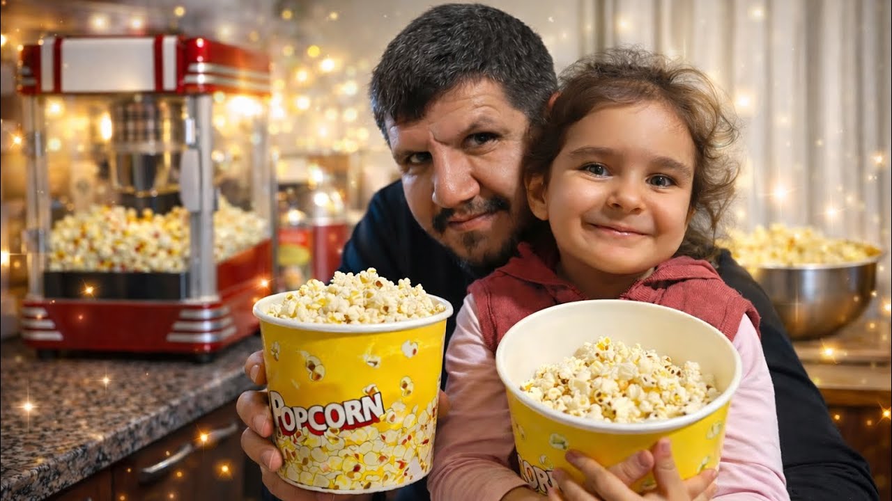 AYLİZ BABASIYLA MISIR PATLATTI 🍿 ÇOK EĞLENCELİ ANLAR